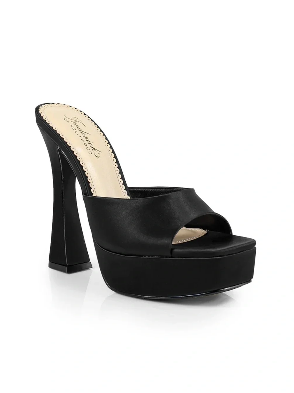 Elaina Black Platform Mule Heel